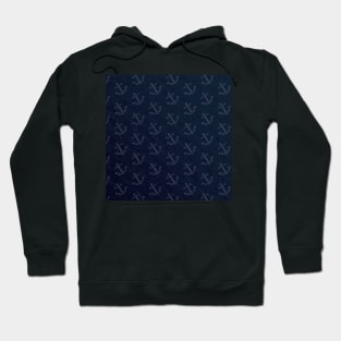 Anchor Pattern with Dark Background Hoodie